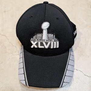 New Era Black Super Bowl XLVIII Cap Seahawks Men's S-M